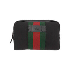 GUCCI Sherry Line Body Belt Crossbody Bum Bag Black